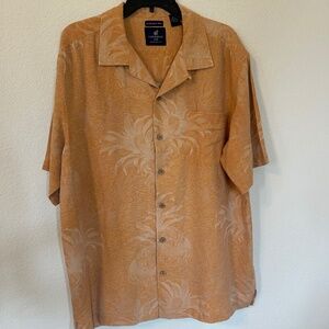 Men's‎ Caribbean Joe XL Button Down Shirt 100% Silk